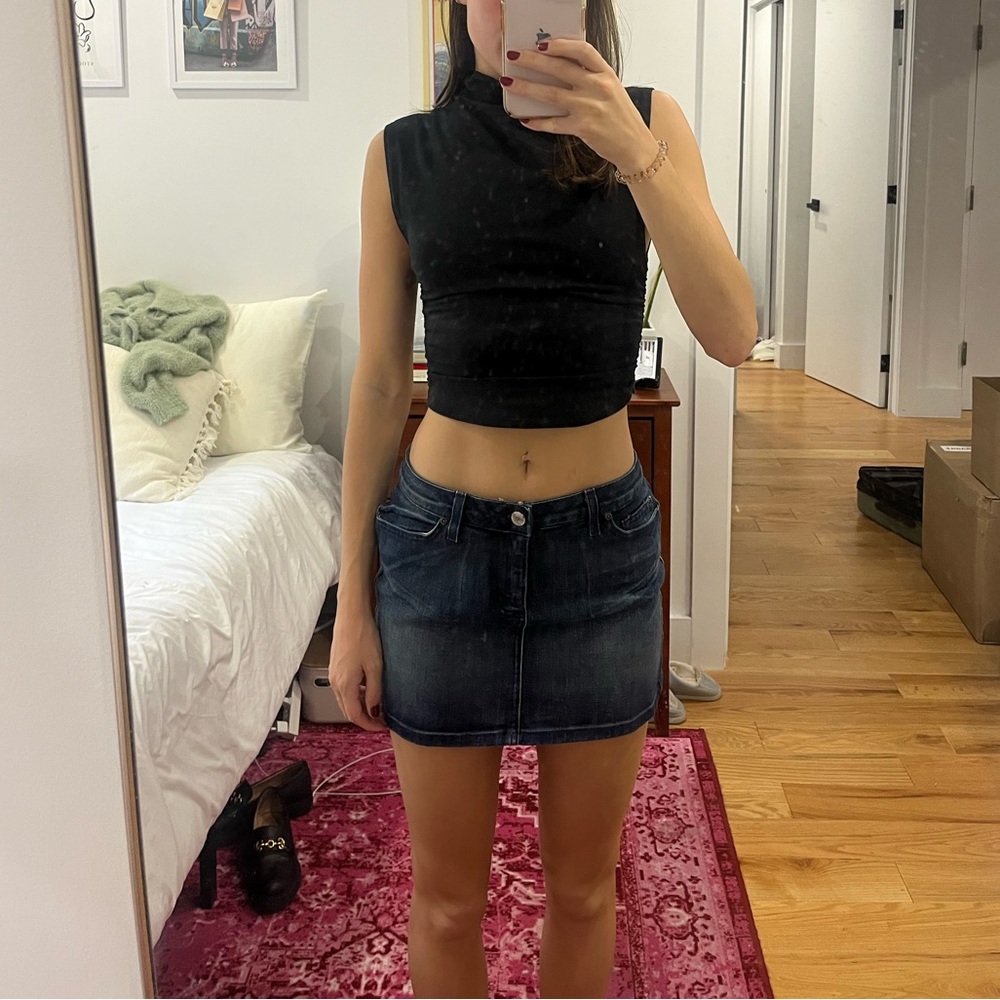 Vintage Denim Micro Skirt💌